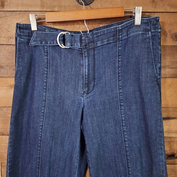 J.Jill Denim Metropolitan Full / Wide Leg Pants SZ 12 - Picture 2 of 9